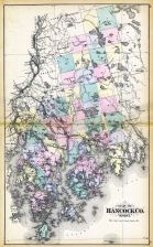 Hancock County Map, Maine State Atlas 1884